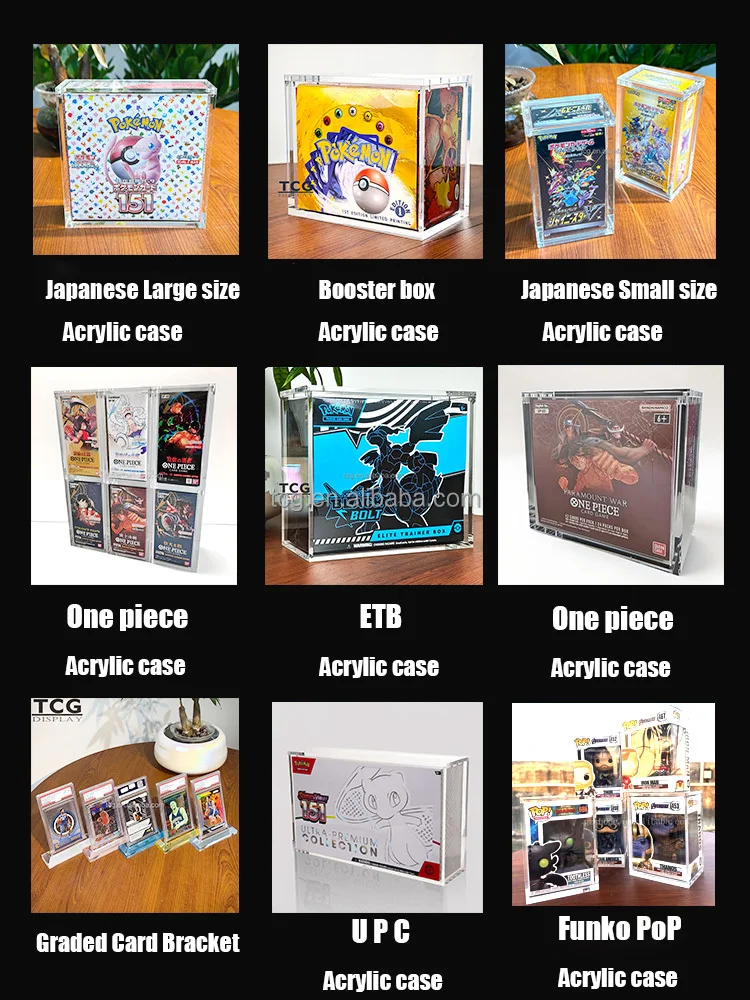 pokemon japanese booster box acrylic case Display Compatible for Fits VSTAR Universe, Shiny Star V, VMAX Climax, Tag Team GX All Stars, Shiny Treasure ex Dustproof Protector Box Holder you can be sure your boxes will stay safe TCG Pokemon Japanese Large Booster