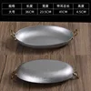 35cm Egg-shaped Double-handled Frying Pan (Retro Style)