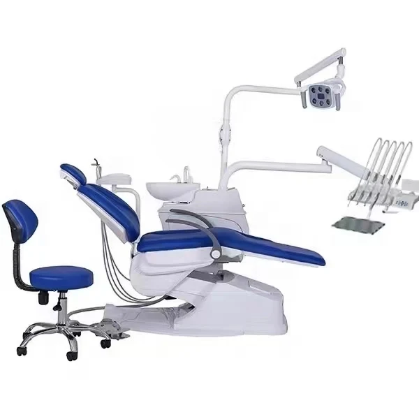 Deluxe Dental Chair with Memory System High-Hang Apparatus Plate LED Lights High Quality Dental Hospital Equipment