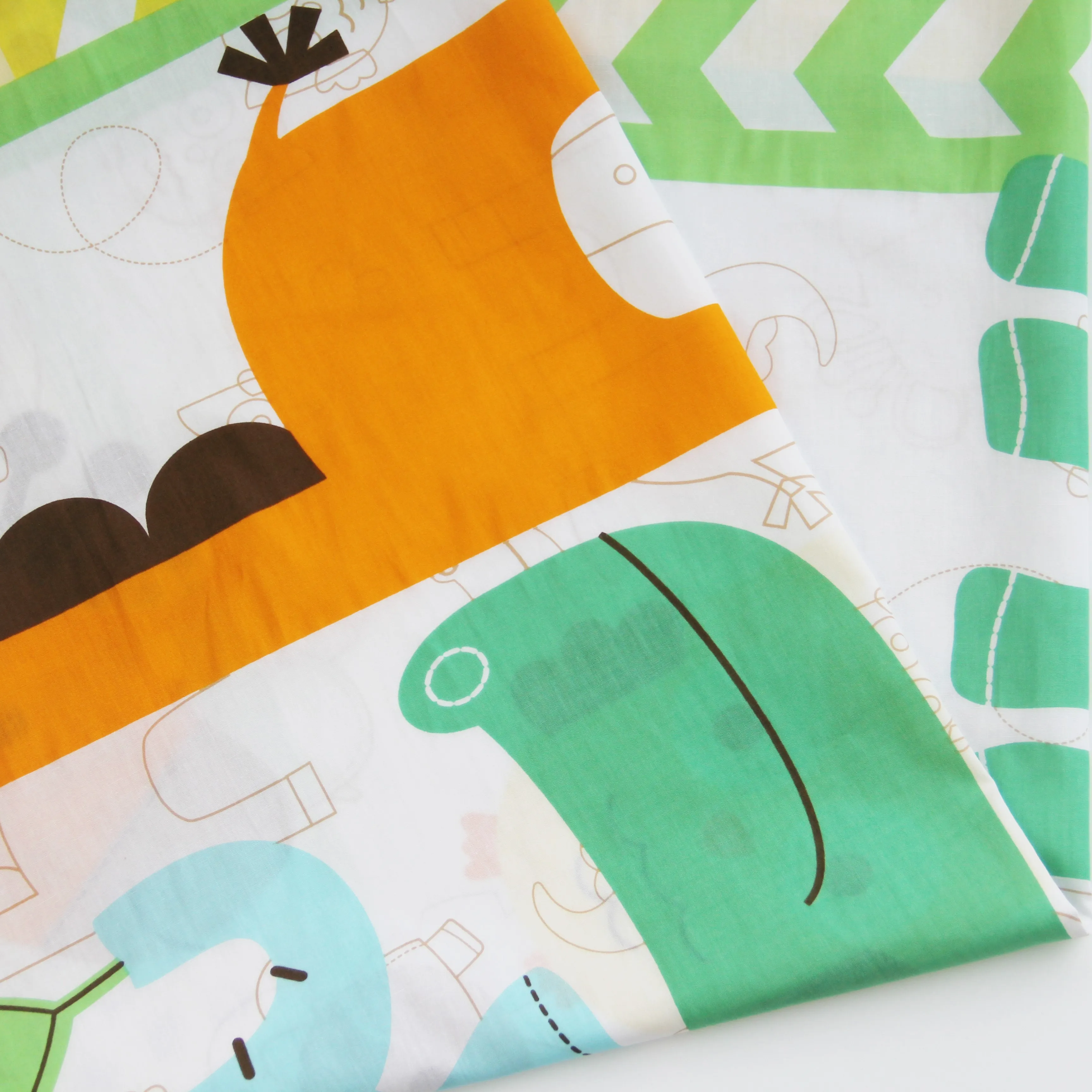 Wholesale Baby Bed Sheet Fabric Animals Printing Cute Pattern Cotton