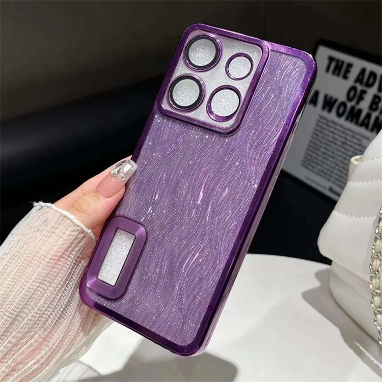 Shockproof TPU Camera Protection Mobile Phone Case for vivo V40 SE V29 Pro Y28 Y200e Plating Glitter Cover