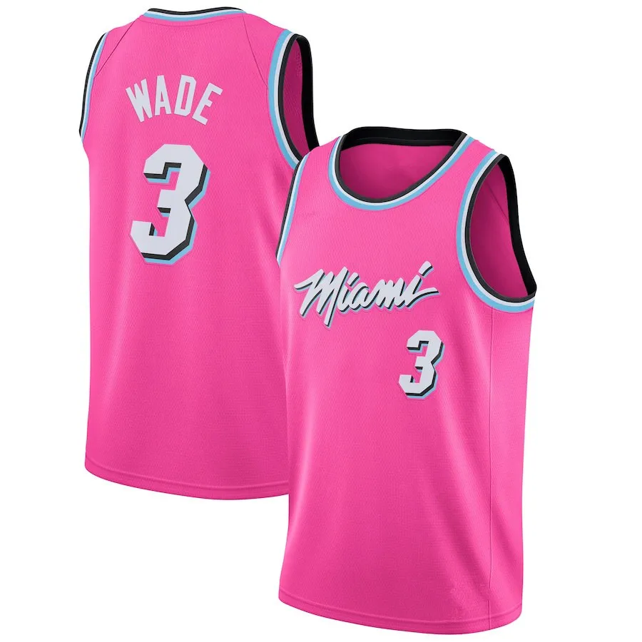 Miami Heat Dwyane Wade #3 Basketball Trikot Jersey City Edition Stitched