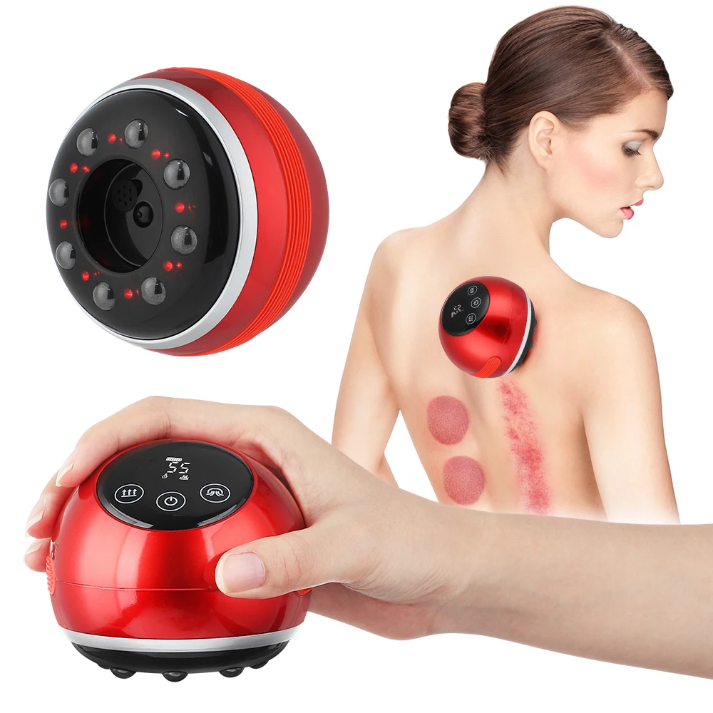 Home Infrared Heating Hot Compress Negative Pressure Gua Sha Device Electric Cellulite Cupping Massager