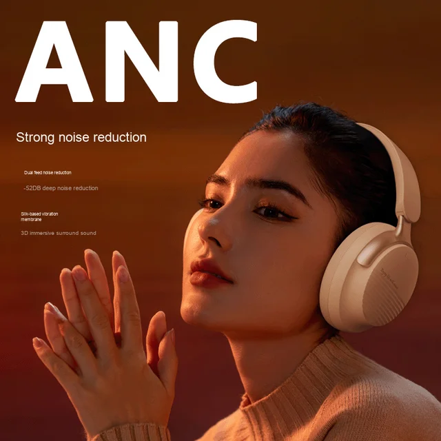 Casual Sports LED Indicator ANC Noise Cancelling Wireless for Bluetooth Headset Long Battery Life Non-Ear Pressure for