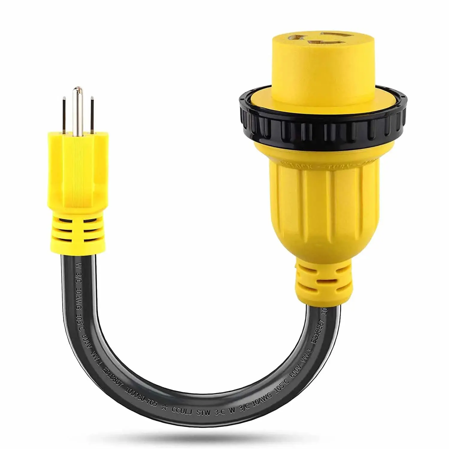 Rv Pigtail Marine Shore Power Adapter Cord 30a Nema 530p To Nema 515r