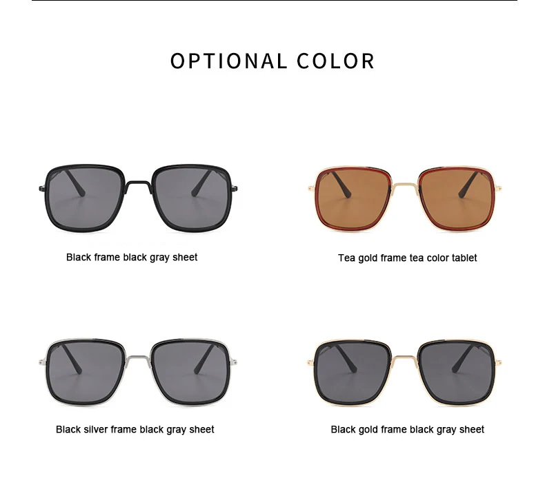 Hot Selling  in India Kabir Singh Sunglasses New Trendy Men Fashion Vintage Metal UV400 Sun Glasses