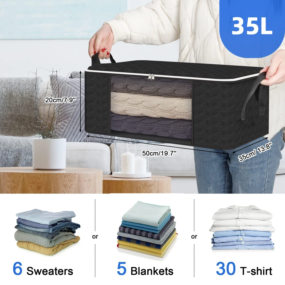36l Clothes Storage Foldable Quilt Clothes Storage Bags Clothing