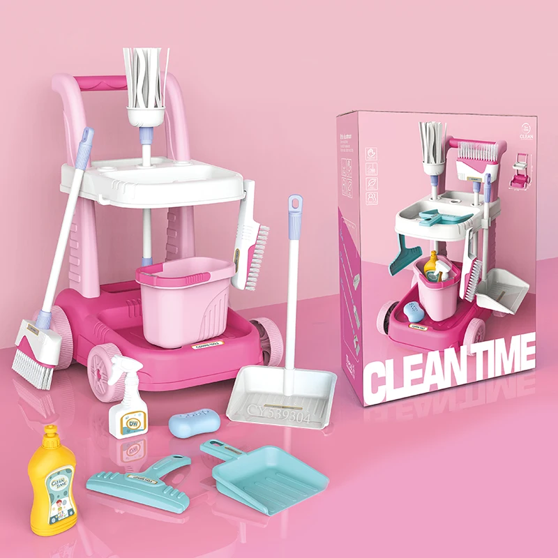 Toy Cleaning Set For Pretend Play, Including Plastic Car Wash Accessories,  Perfect For Family Gathering And Parent-child Interaction