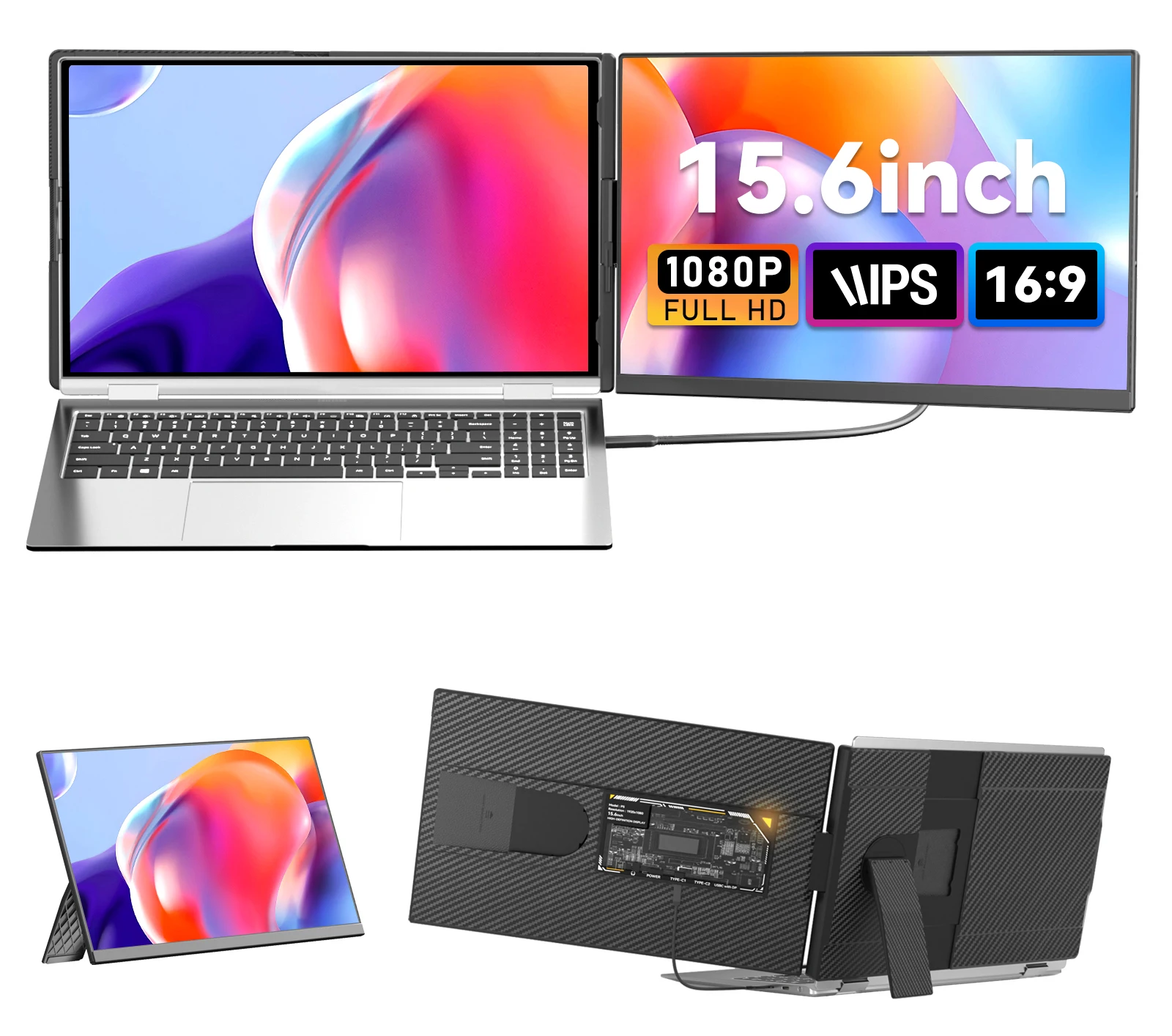 P5 Laptop Screen Extender 15.6-inch 1080P High Brightness IPS