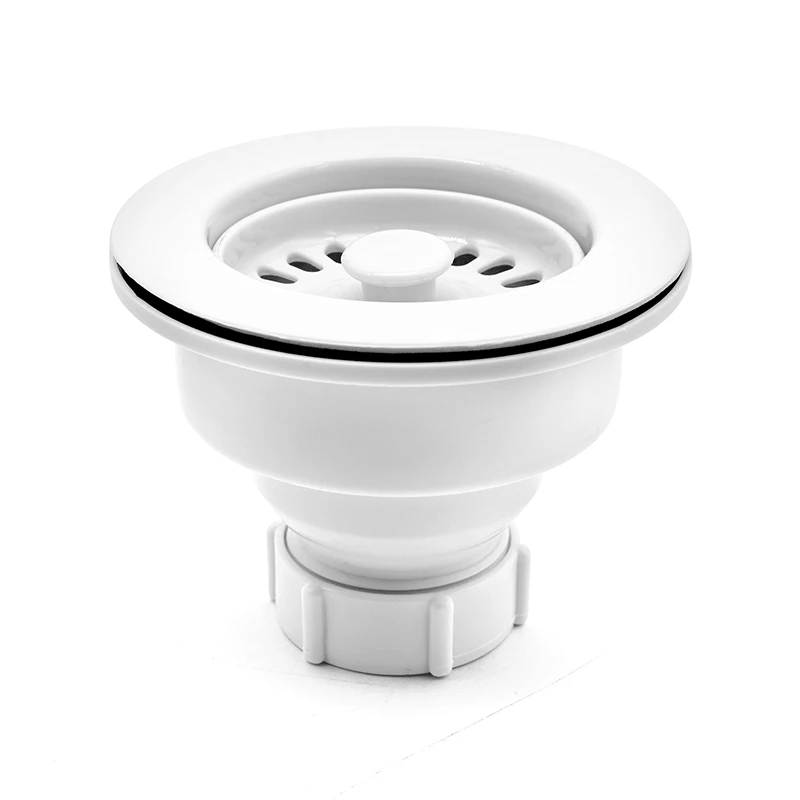 Factory Upgrade Modern and Simple Kitchen Sink Drain, Plastic High Cost Performance White Drainage Basket