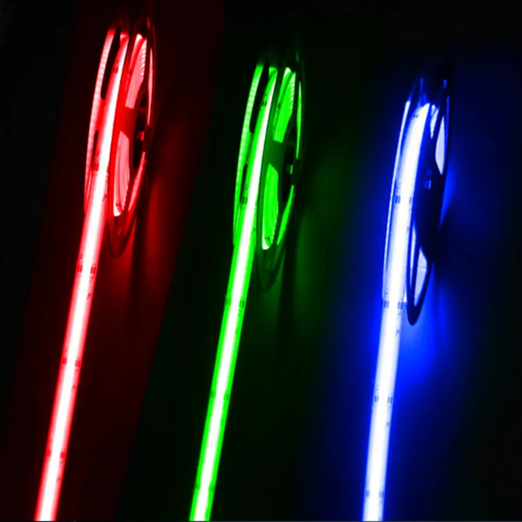 product high density super bright illusory color indoor and outdoor lighting decoration led cob 12v 220 v rgb strip light-2