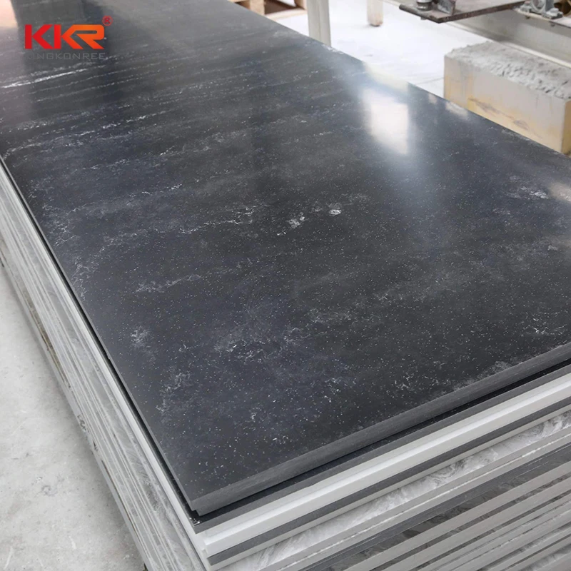 KKR Fine Surface Artificial Stone Acrylic Solid Surfaces Stone Slabs Marble Stone Looking Wall Panel Big Sheets