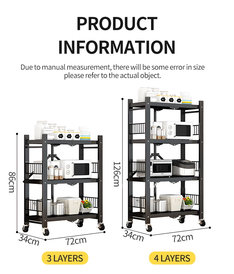 Heavy Duty 5 Tiers Metal Storage Rack Foldable Shelf Display Organizer