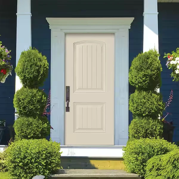 Reliable FRP entry doors Arch top fiberglass exterior door smooth fiberglass prehung door details