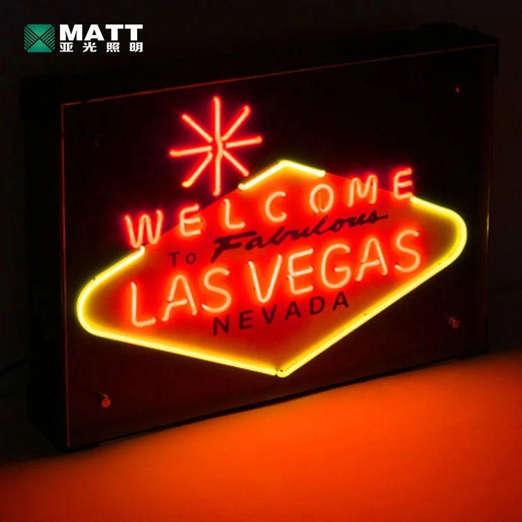 Matt Drop Shipping Free Design Las Vegas Custom Neon Sign Vintage Casino Custom Neon Sign for Beer bar Club