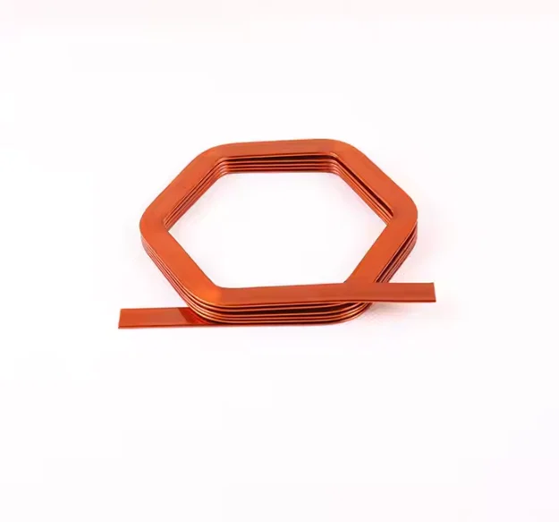 High Current High Power Flat Copper Wire Inductor Air Core Bobina with High Inductance Winding Coil