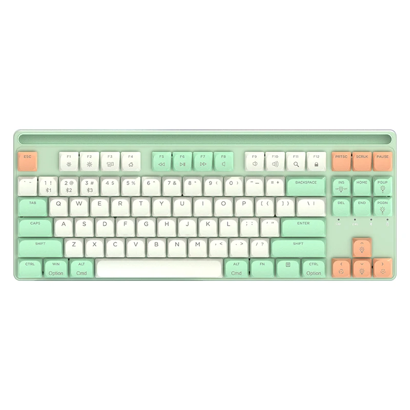Low Profile Mechanical Keyboard Outemu Brown Switch Gaming Keyboard  TKL Style 2.4G BT Wired Tri Mode 1000Hz Metal Case for PC