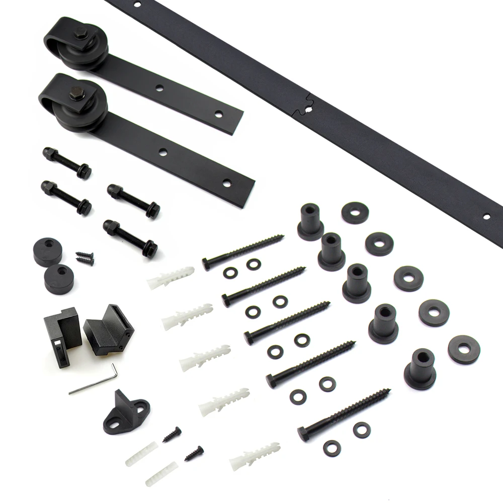 Heavy Duty Sturdy Sliding Barn Door Hardware Kit Smoothly And Quietly ...