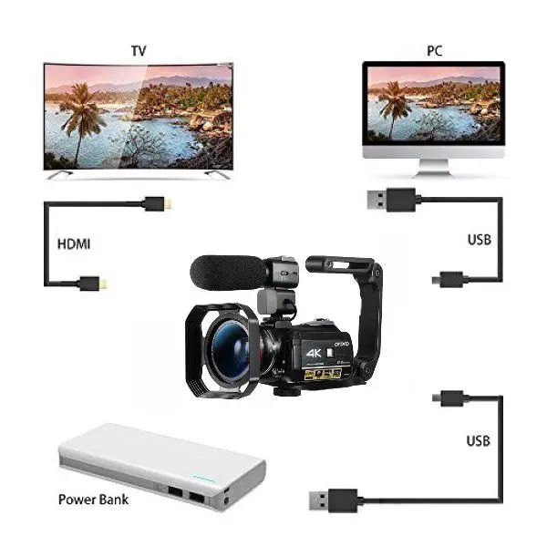 ORDRO AC3 Ghost Hunting Wifi APP Conference 4K UHD Professional Digital Video Camera