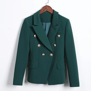 New Design Casual Double Breasted Woman Olive Green Women Office Wear Women's Suits