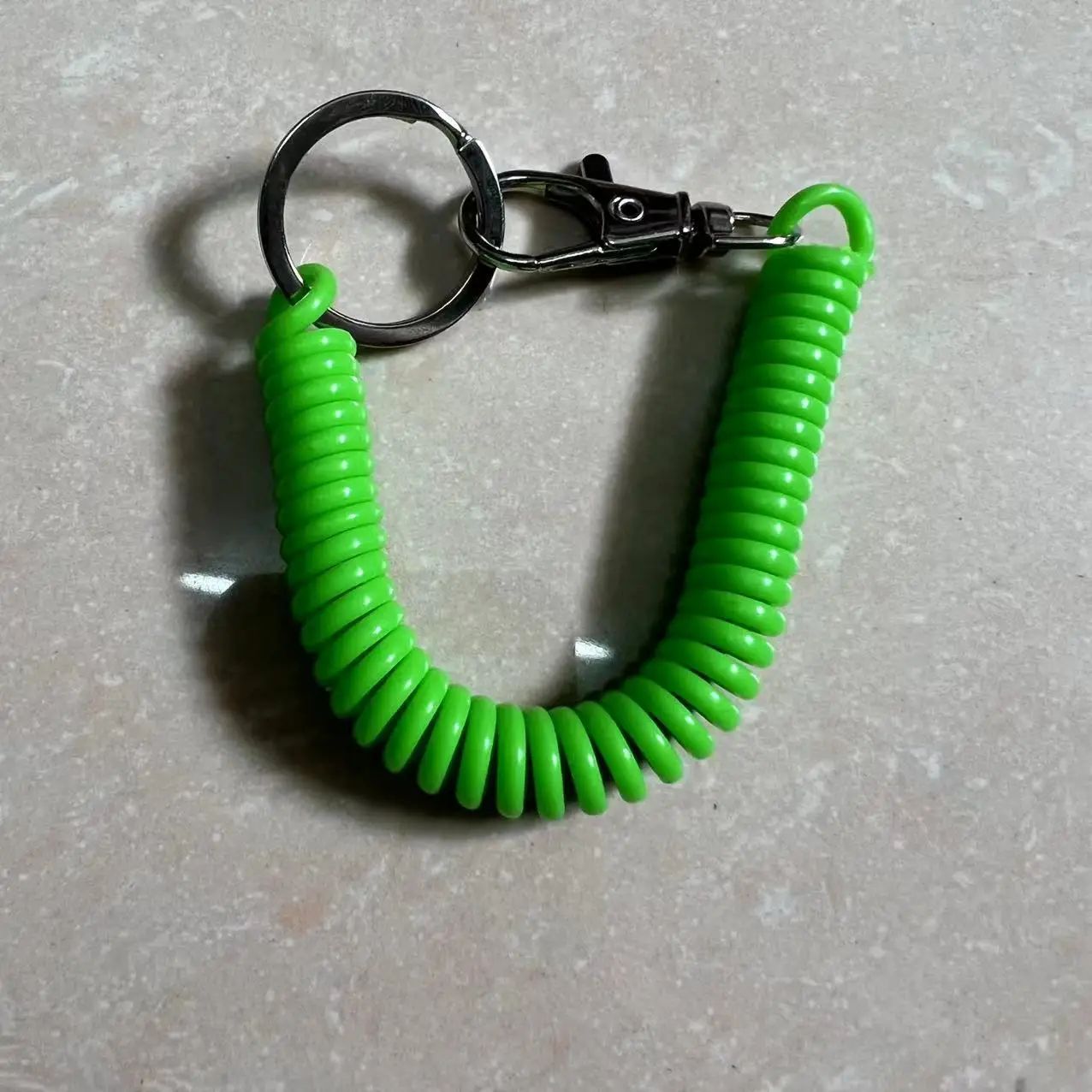 Produktbild von 6x 6,7" Spirale Einziehbare Feder Spule Schlüsselanhänger Dehnen Schnur