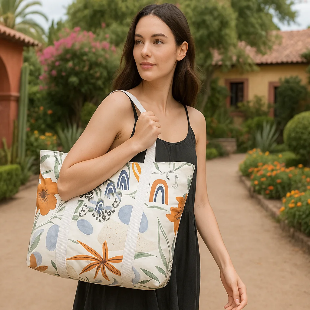 Hot Selling Lightweight Waterproof Tyvek Tote Bag Custom Print Women's Hawaiian Floral Aloha Styles