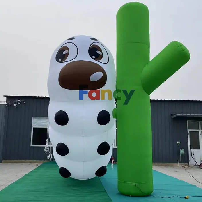 Pvc Inflatable Silkworm Larva Cartoon Models/big Cartoon Characters/inflatable Cartoon Robot Inflatable Robot Man on Sale