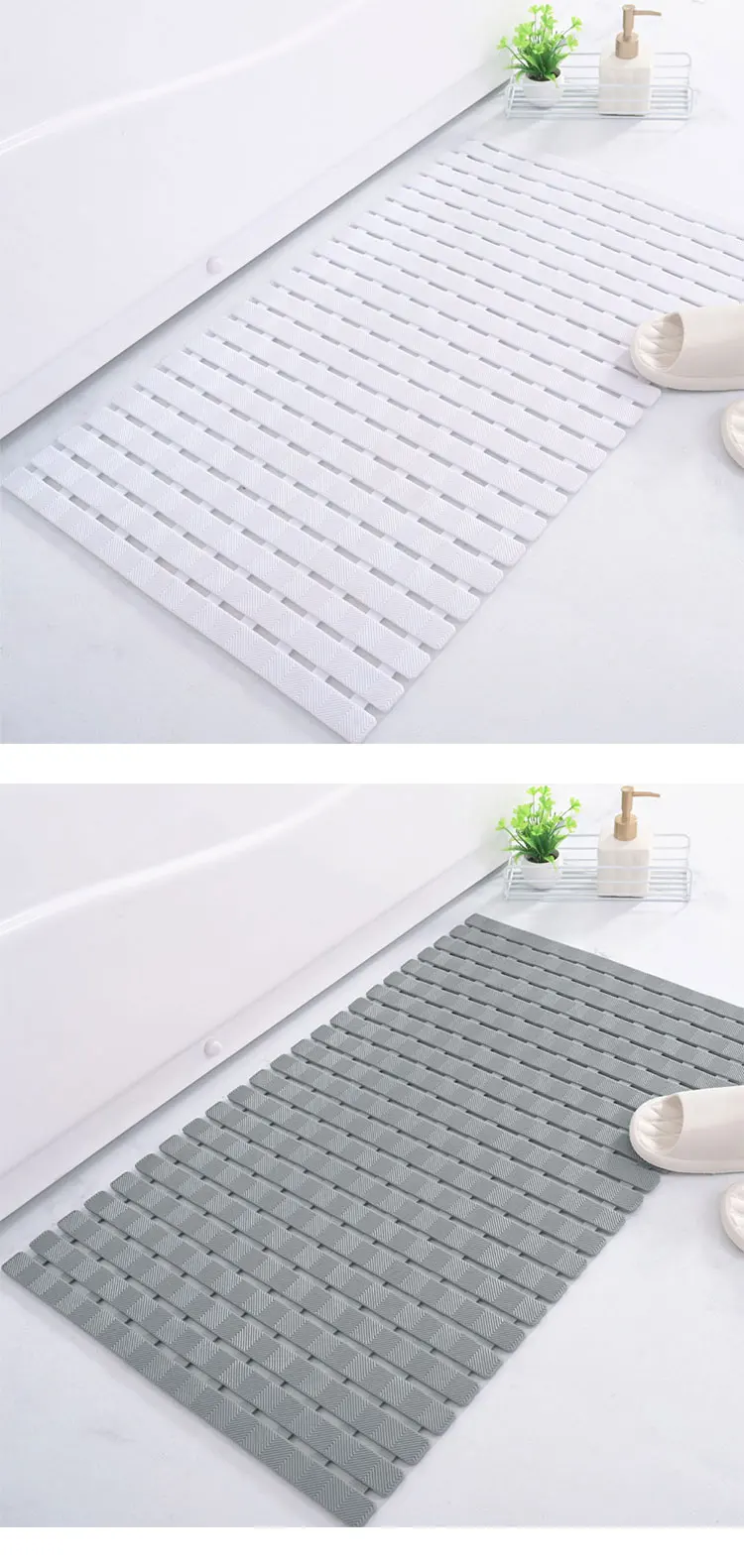 New Product Custom Household Bathroom And Hotel Square PVC Non Slip Bath Tub Mat With Suction Cup details