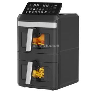 AOJA 6.5L +6.5L High Quality Hot Smart Digital Dual Zone Air Fryer with Visible Window Freidora De Aire Sin Aceite