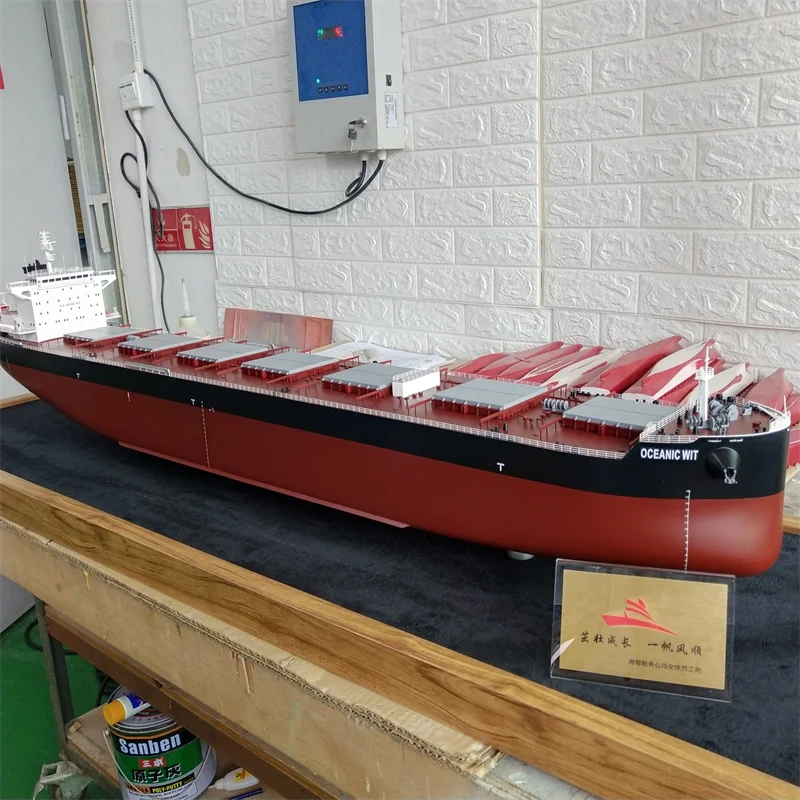 【A】O.A.S Customized 114.5cm Bulk Cargo Ship Model Factory Shipping Gift Model Craftsman Christmas Diwali Bulk Cargo Ship Model