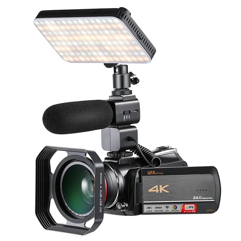 ビデオカメラ 4k plus Wi-Fi機能付き Amazon | ビデオカメラ 4K YouTubeカメラ WIFI機能18倍