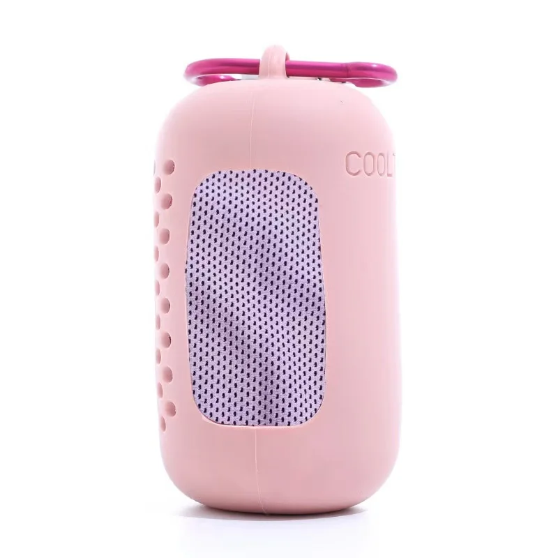 Custom Summer Ice Silk Cooling Sports Towel Outdoor Fitness Quick-Dry Sweat-Absorbing Temperature-Reducing Silicone Sleeve preview 2