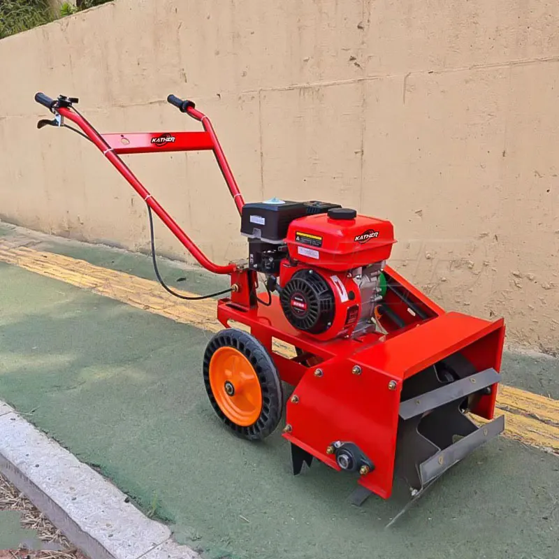 KATHER 2/4wd Mini Weeder Rotary Tiller Machine Diesel Gasoline Engine Power Weeder in China Rolling Machine Grass Farm Weeding