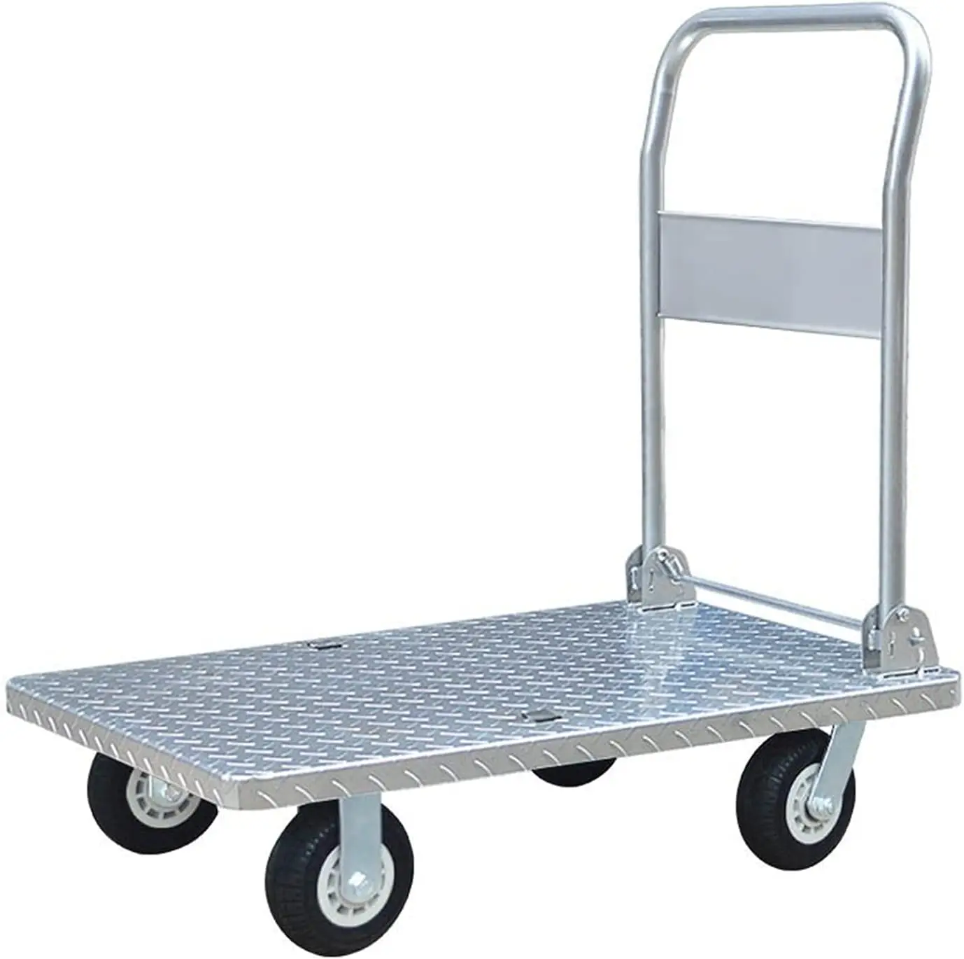 Platform Trucks Hand Push Platform Truck Trolley With 360 Degree Swivel