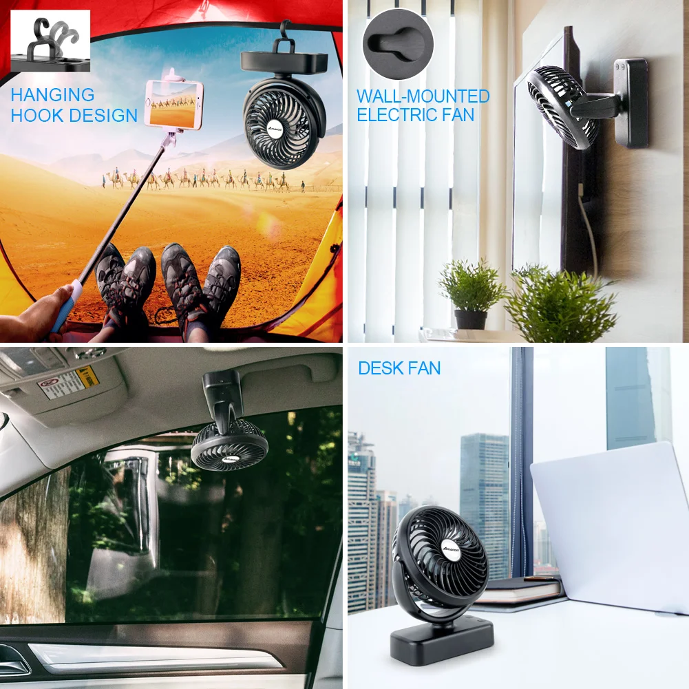 Table Fan, Portable, 5V, Battery - detail 4