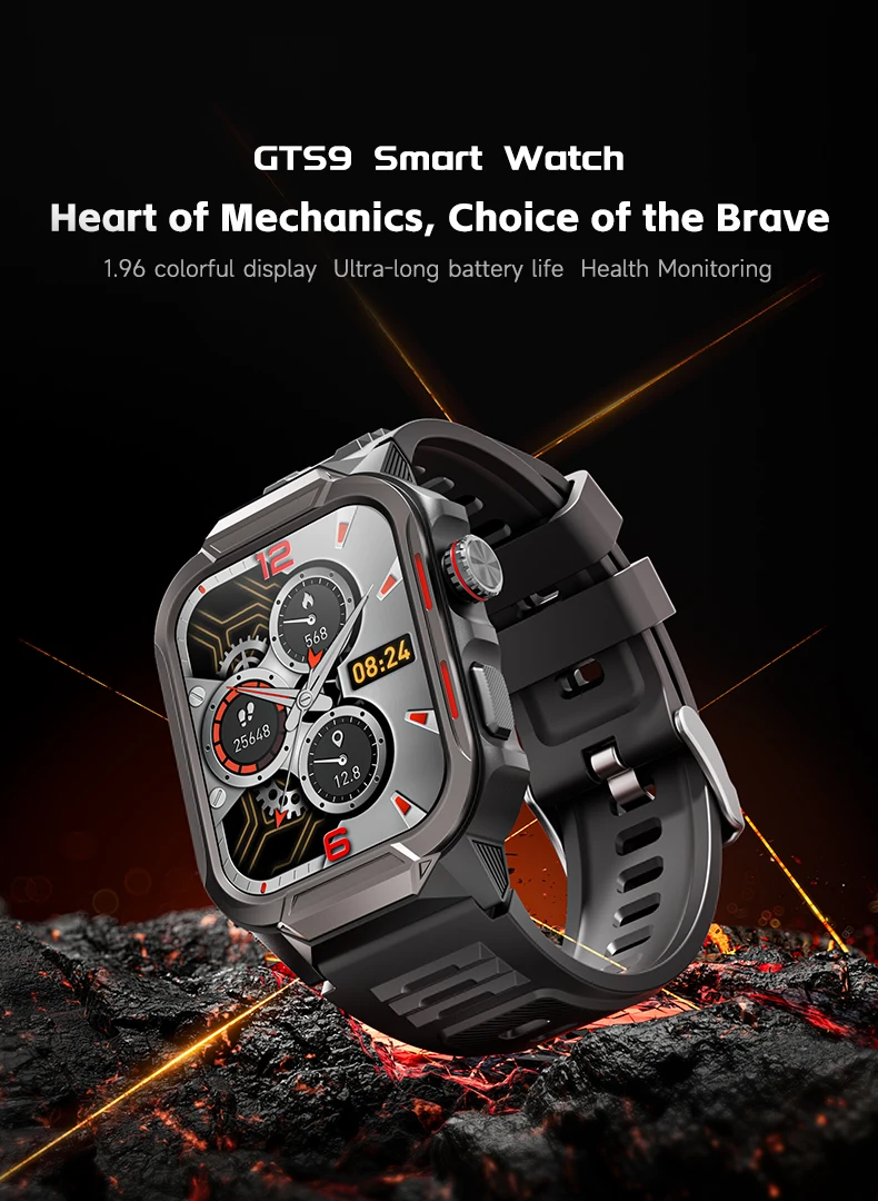DF GTS9 MAI Health Vitality Score AMOLED Display Magnetic Heart Rate Blood Oxygen Sleep Monitoring HRV Stress Mood Tracking