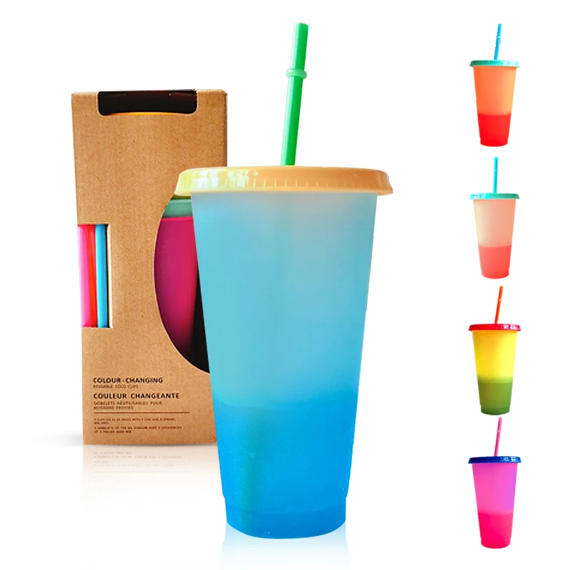 24 oz. Personalized Color-Changing Reusable BPA-Free Plastic