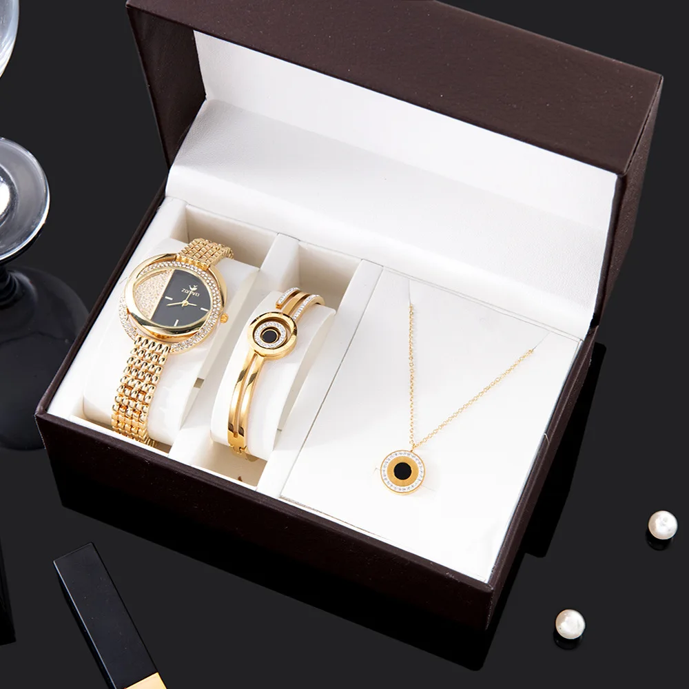CURREN Luxury Womens Stainless Steel Watch Set With Rhinestone Bling And  Dail Elegant Gift Julie Vos Jewelry From Bailixi08, $14.11 | DHgate.Com