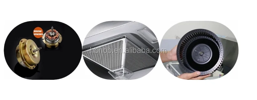 Range Hood Exhaust Fan, 600mm, Electric, Wall-mounted - detail 4