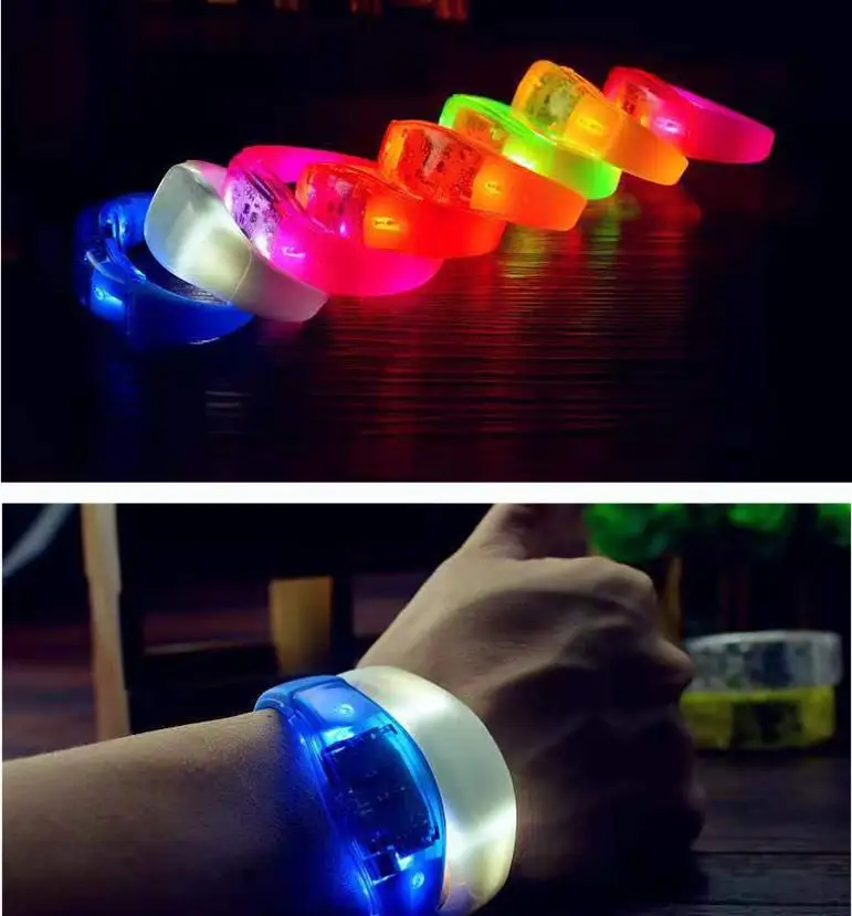 Ultra 96 Soundaktivierte LED-Armbänder – Leuchtende Armbänder Für Partys, Konzerte & Festivals – 8 Farben, Wiederaufladbare Batterien, Für Erwachsene Ab 14 Jahren