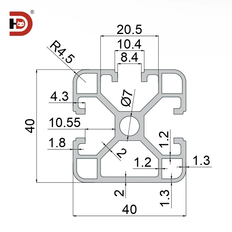 product 4040 industrial extruded aluminum profile 4040 automatic frame for sealing grooves on one side and two sides-3