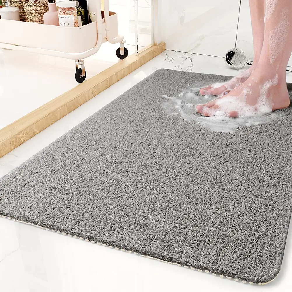 Custom Size Bathroom Loofah Non Slip Bath Mat Water Absorb