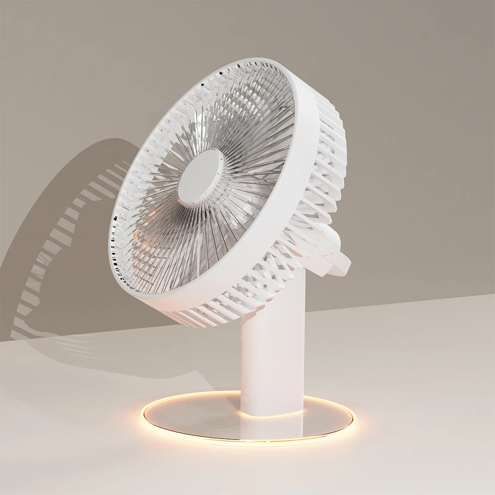 2023 Wholesale Ultrathin Silent Dc 5v Table Fan Usb Rechargeable Mini Usb Fan Desk With Led