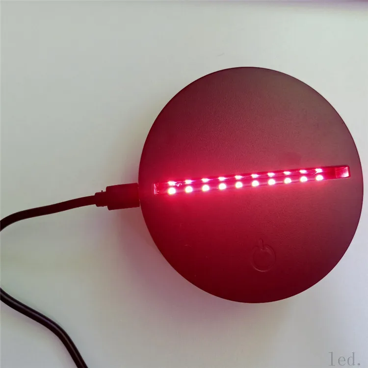 Customizable Image Modern Plastic Base 3D Acrylic Illusion LED Table Night Lamp With Touch Control