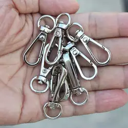 QUARKZMAN 4pz Ganci Girevoli con Moschettone, 20mm(3/4) Chiusura Girevole in Metallo, Ring a D Gancio a Scatto Staccabile Metallo con Cacciavite per Creazione Borse Portachiavi, Nero