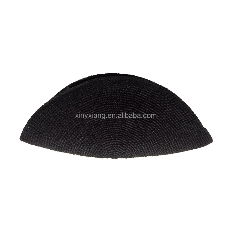 Factory Custom Kippah Thin Thread Jewish Cap Kipa Yarmulke Israel Yamaka Hat Kipot Bris, Hand Knitted Cotton DMC Kippah
