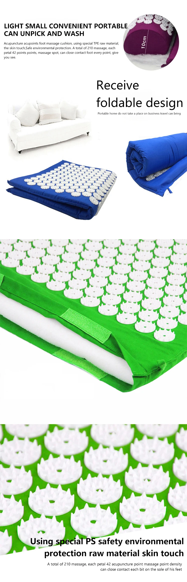 Huayi Eco Linen Acupressure Mat Shakti Mat Spikes Massage Mat Buy