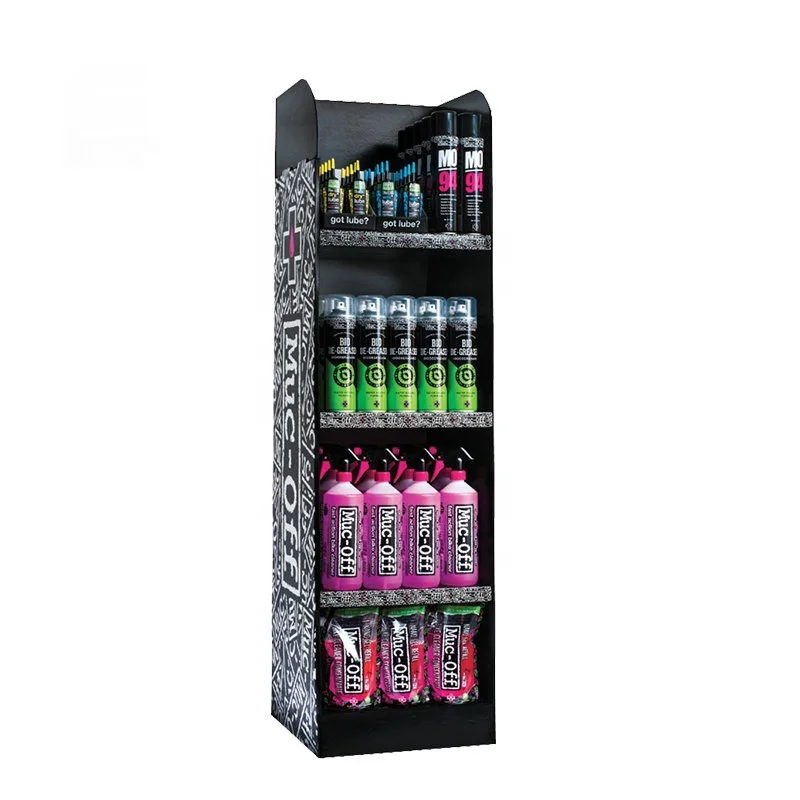 Custom Corrugated Cardboard Floor Display Stand for Energy Drinks  Supermarket Beverage Rack Retail Bottle Merchandiser - Main Image
