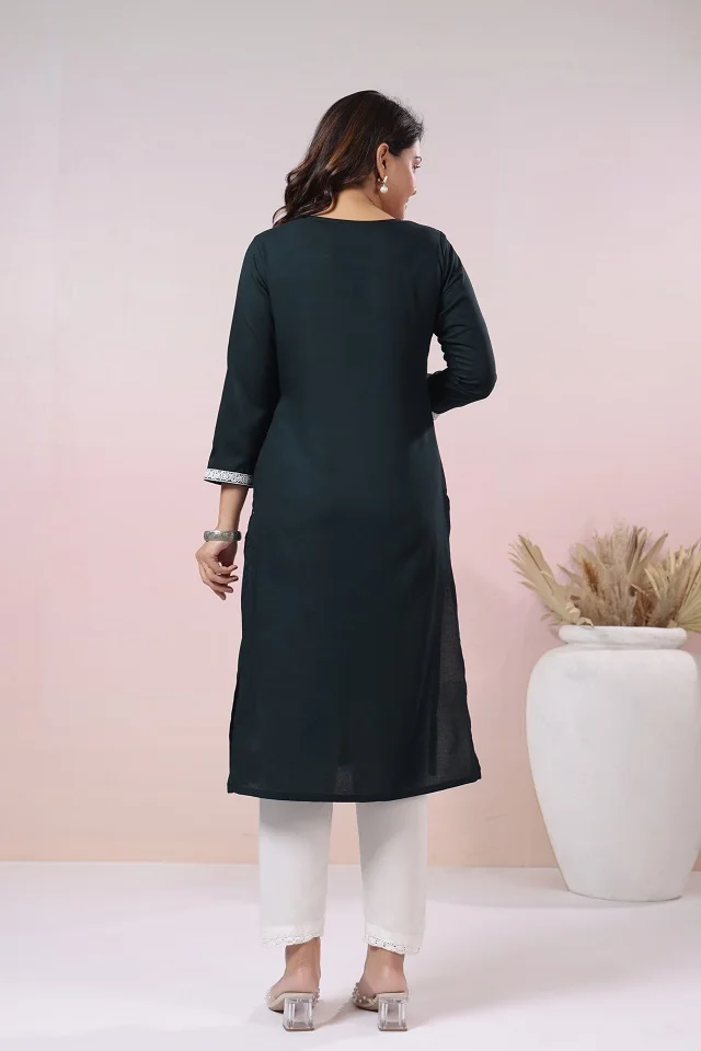 2025 High on Demand Latest Designer Lightweight Rayon Cotton Kurti Ladies Summer Collection Available Wholesale Price India