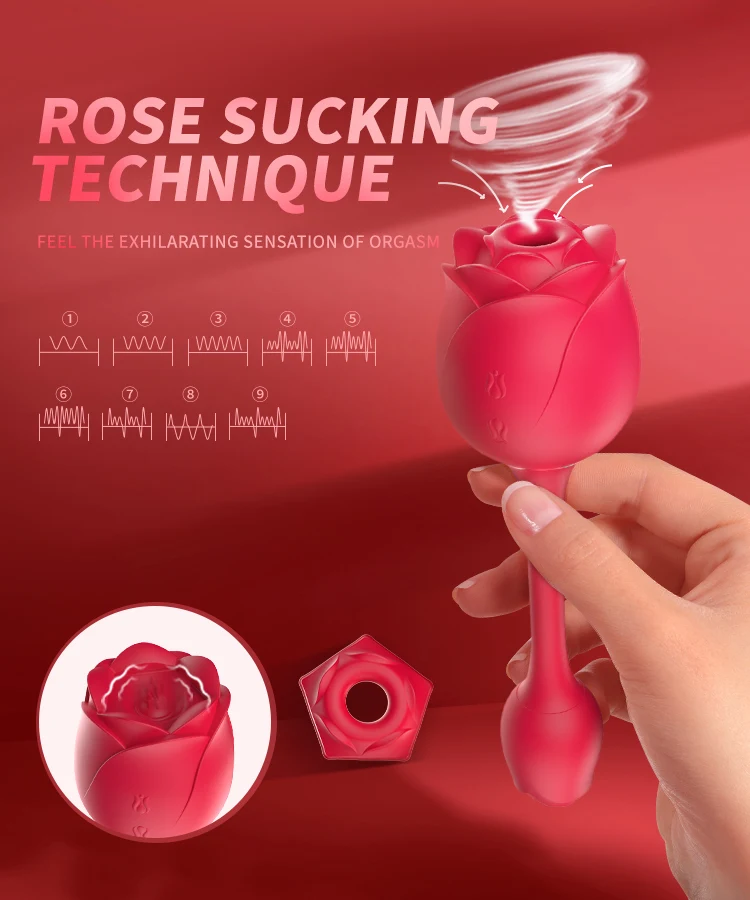 S-HANDE Drop Shipping Suction Vibrator G Spot Rose Clitoris Sucking Vagina Vibrator Sex Toys For Woman_voghion.com